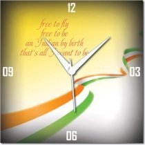  WebPlaza Indian By Birth Republic Day Analog Wall Clock (Multicolor) 