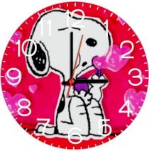 Ellicon B359 Cartoon Snoopy Analog Wall Clock (White)