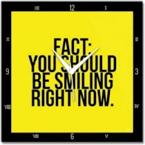  Shoprock Smile right now Analog Wall Clock (Black) 