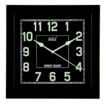 Safal Quartz Square Nightglow Black Clock SA553DE90PIJINDFUR