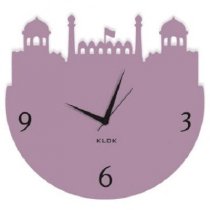 Klok Skyline Wall Clock Mauve