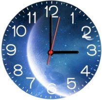  Ellicon 337 Moon And Star Analog Wall Clock (White) 