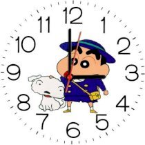 Ellicon B87 Shinchan Cartoon Analog Wall Clock (White) 