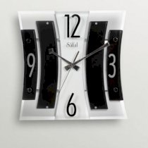  Safal Quartz Perfect Strips Wall Clock Black And White SA553DE75CNWINDFUR