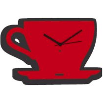 Fab Time Red Cup Plate Wall Clock FA116DE20TKTINDFUR