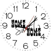 Ellicon 8 Home Sweet Home Analog Wall Clock (White) 