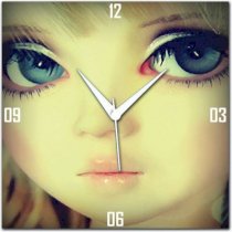  WebPlaza Doll Analog Wall Clock (Multicolor) 