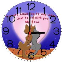  Ellicon B301 Funny Quote Cute Cartoon Love Analog Wall Clock (Multicolor) 