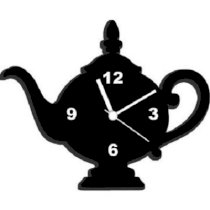 Fab Time Black Tea Kettle Wall Clock FA116DE99TAAINDFUR