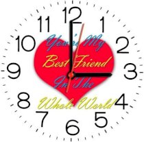  Ellicon 198 You'Re My Best Friend Analog Wall Clock (White) 