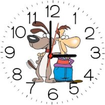 Ellicon B99 Best Friend Cartoon Analog Wall Clock (White) 