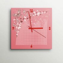 ArtEdge Pink Grunge Butterflies Wall Clock GA420DE41FZQINDFUR