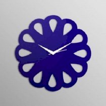 Pyramid Clocks Elegant Twelve Buds Blue Wall Clock