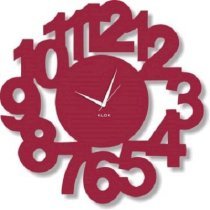 Klok Numeric Numbers Wall Clock Lilac