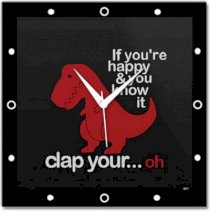 Shoprock Happy and Know It Analog Wall Clock (Black)