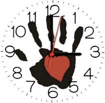 Ellicon 74 Heart Hand Analog Wall Clock (White)