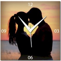  WebPlaza True Love Valentine Analog Wall Clock (Multicolor) 