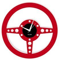 Klok Steering Wheel Wall Clock Red KL593DE16AIPINDFUR