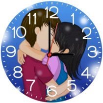 Ellicon B320 Love Couple Analog Wall Clock (Multicolor) 