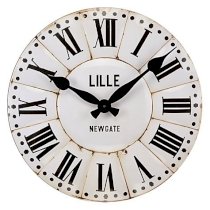 Newgate Lille Wall Clock, Dia.50cm, White