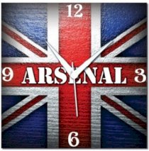  WebPlaza Arsenal Flag Analog Wall Clock (Multicolor) 