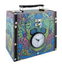 Day of the Dead Sugar Skull Stash Box/Trunk with Clock