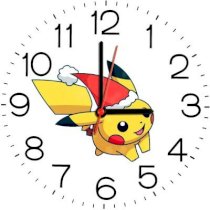 Ellicon B83 Pikachu Cartoon Analog Wall Clock (White) 