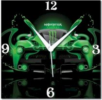 WebPlaza Green Monster Energy Analog Wall Clock (Green) 