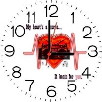 Ellicon B201 My Heart Beat For U Analog Wall Clock (White) 