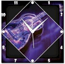  WebPlaza Abstract Guitar Analog Wall Clock (Multicolor) 