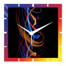 Moneysaver Swirls Analog Wall Clock (Multicolor) 