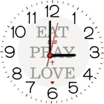 Ellicon B198 Eat Pray Love Analog Wall Clock (White) 