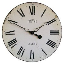 Lascelles Smith Wall Clock, Dia.50cm, White