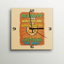 ArtEdge Be Happy Quotational Wall Clock GA420DE69FUSINDFUR