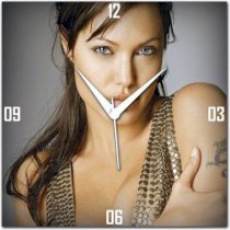 WebPlaza Angelina Jolie 4 Analog Wall Clock (Multicolor) 