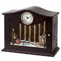 Mr. Christmas Animated Musical Chimes Ice Skater Table Top Clock