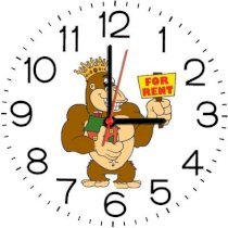  Ellicon B230 Funny For Rent Analog Wall Clock (White) 