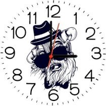 Ellicon B250 Funny Face Analog Wall Clock (White) 