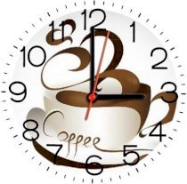 Ellicon 237 Love Coffee Analog Wall Clock (White) 