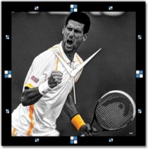 Shoprock Novak Djokovic Win Analog Wall Clock (Black)