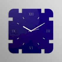 Pyramid Clocks Roman Four Brick Pattern Blue Wall Clock