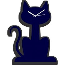 Fab Time Blue Meow Cat Wall Clock FA116DE16TKXINDFUR