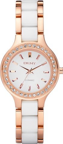     DKNY Watch, Women's Ceramic - Rose Gold 30mm 60286