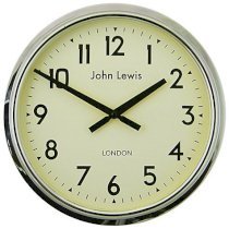 Lascelles Personalised Case Clock, Dia.37cm, Chrome