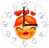  Ellicon 383 Funny Face Analog Wall Clock (White) 