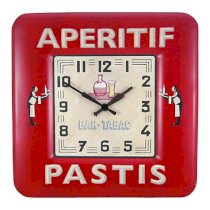 Lascelles Pastis Wall Clock, Red, Dia.31cm