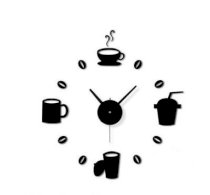 Đồng hồ dán tường hình tách cafe