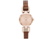 DKNY Women's Reade Brown Croc-Embossed Leather Strap Watch 24mm NY2248