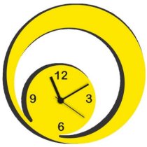 Fab Time Yellow Rings Wall Clock FA116DE52TBVINDFUR