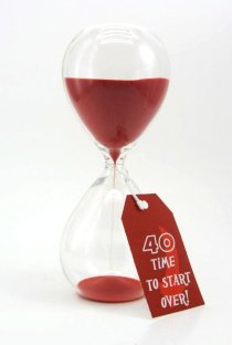 40th Birthday Hourglass - Funny Over the Hill 40th Birthday Gift